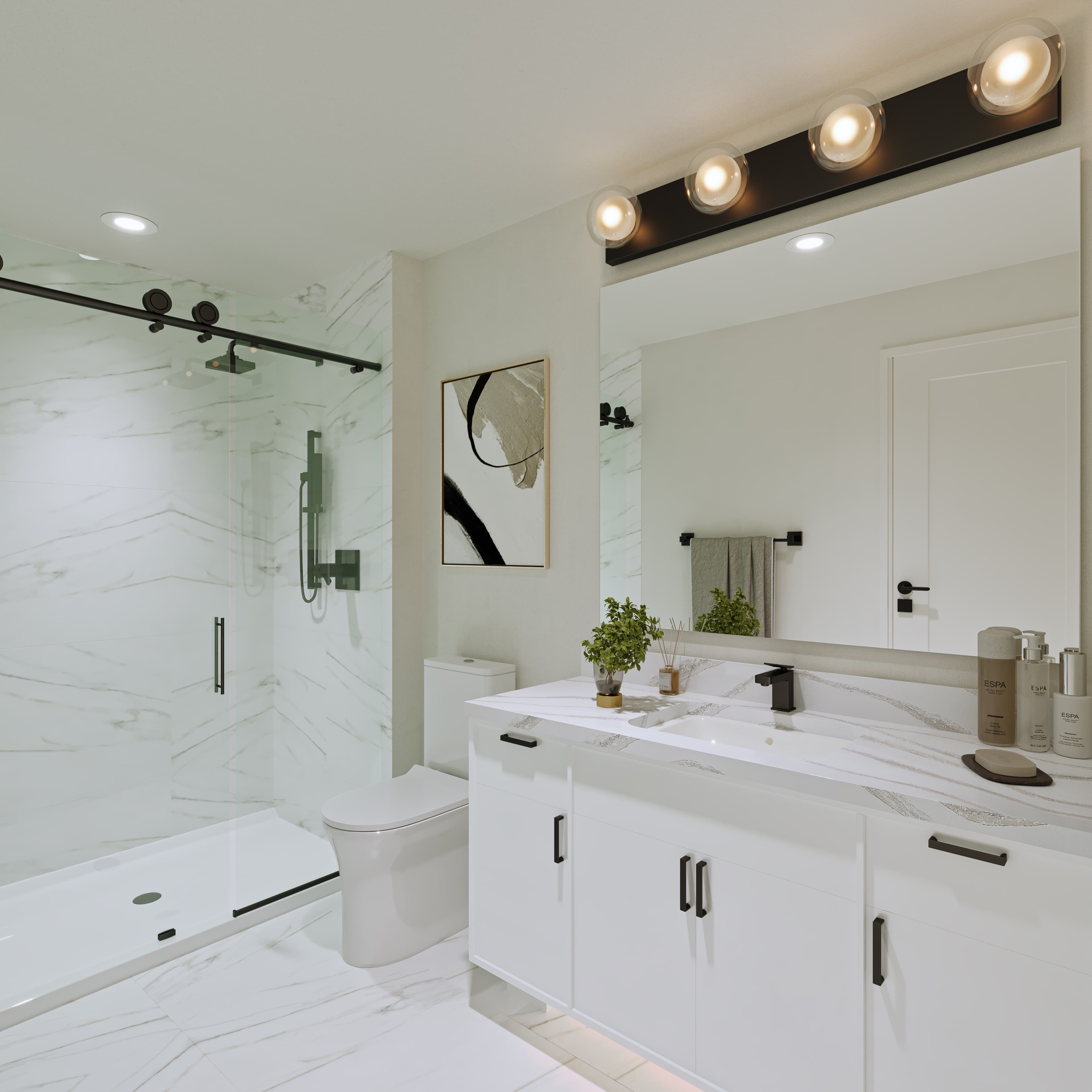 Accessible ensuite bathroom with modern fixtures