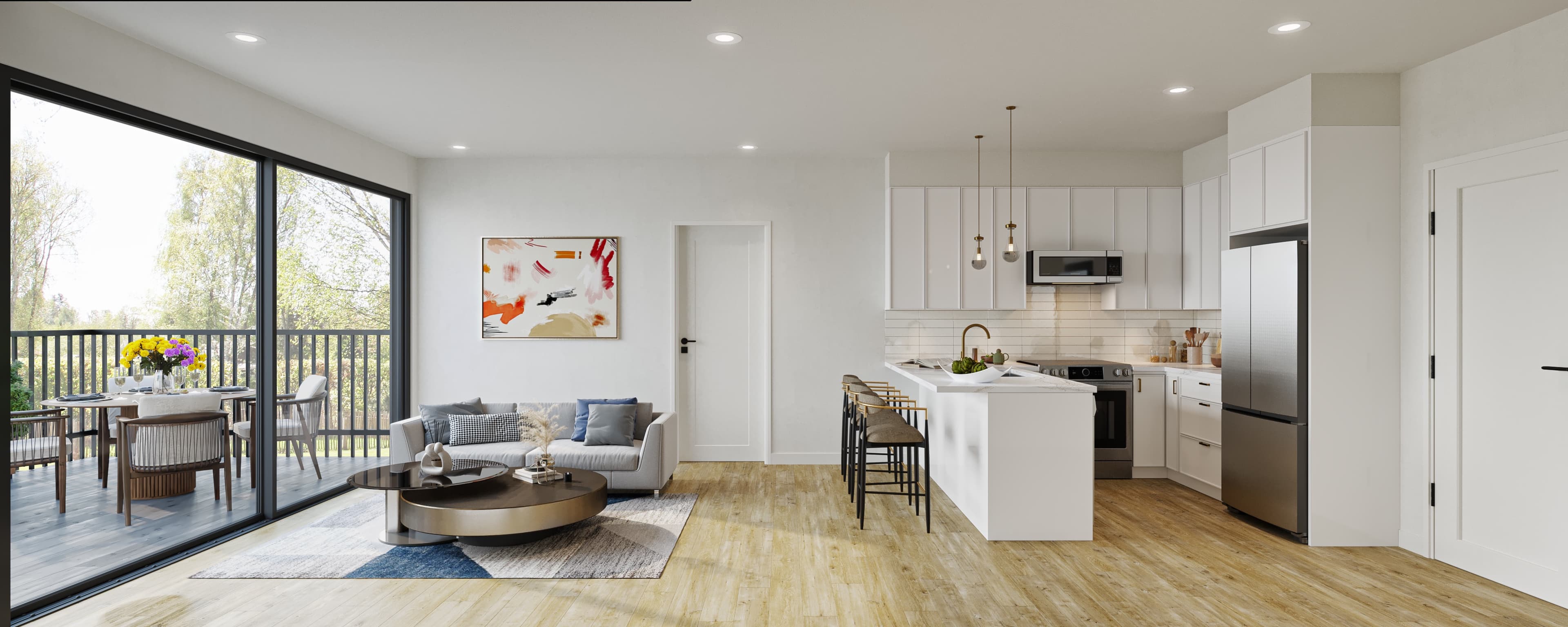 Panoramic view from Chelsea at Longwood balcony